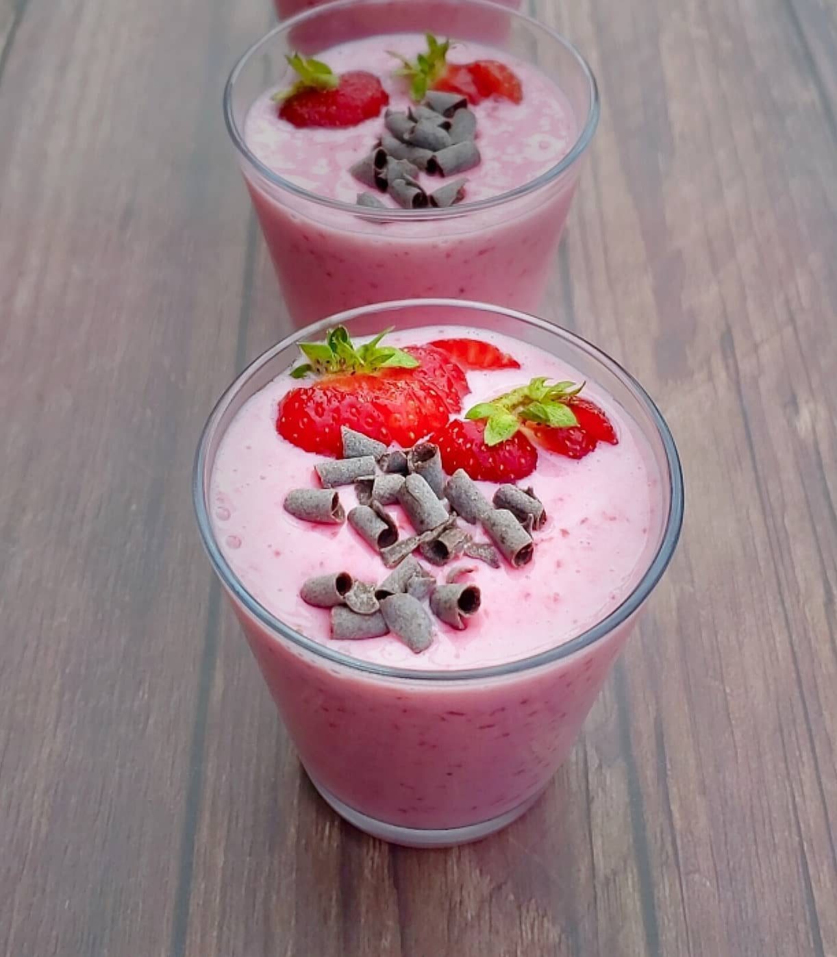Lait glacé à la fraise